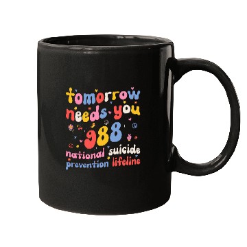 Discover Retro Tomorrow Needs You 988 suicides Prevention Awareness Mugs