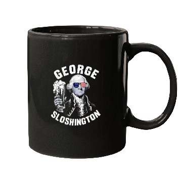 Discover Beer Fun George Sloshington President George Washington Drinking Beer Mugs