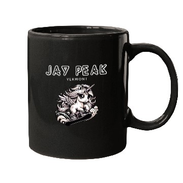 Discover Jay Peak Vermont Cool Snowboard Unicorn Mugs