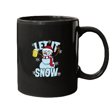 Discover Beer Fun Drinking Snowman Let It Snow Mugs