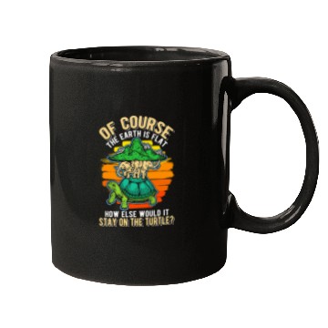 Discover Turtle Pet Flat Earth Joke Biology Geology Mugs