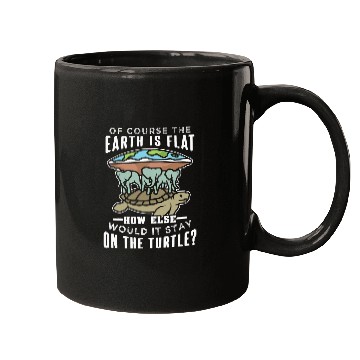 Discover Turtle Pet Flat Earth Turtle Design For Conspiracy Theorist Mugs