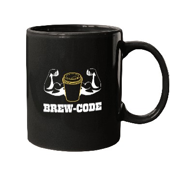 Discover Coffee Fun Brew Code Gym Bro Muscle Mommy on caffeines Coffee Tee Mugs