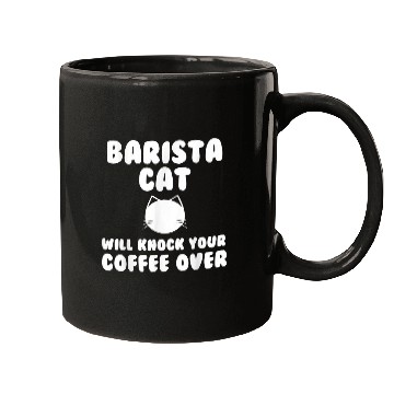 Discover Coffee Fun Barista Cat Coffee Meme Kitty Kittens Caffeine Mugs