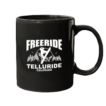 Discover Freeride Snowboard Telluride Colorado Mugs