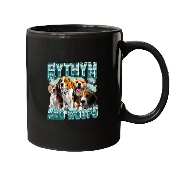 Discover Funny 90s Bootleg Rap For Beagle Lovers For Animal Lovers Mugs