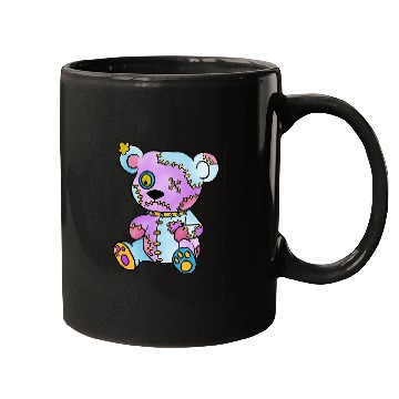 Discover Bear Pet Patchwork Creepy Teddy Bear Voodoo Cute Goth Mugs
