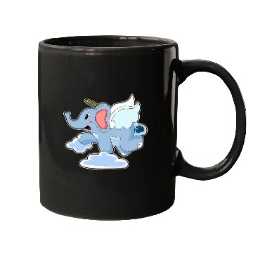 Discover Elephant Pet Angel wings Clouds Mugs