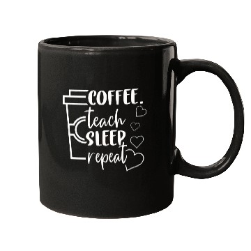 Discover Coffee Fun Teach Sleep Repeat Virtual Homeschool Mom Teacher Mugs