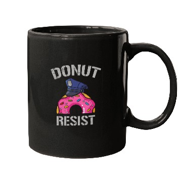 Discover Donut Resist Law Enforcement Cop Policeman Mugs