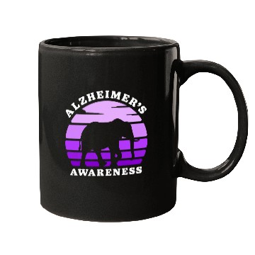 Discover Elephant Pet Alzheimer s Awareness Support Squad Cute Purple Elephant Mugs