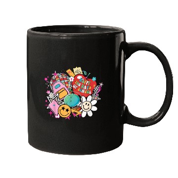 Discover Retro Groovy Happy 100 Days of School Disco Ball Teacher Mugs