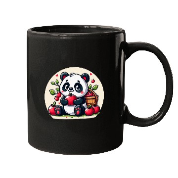 Discover Panda Pet Apple Picking Autumn Mugs
