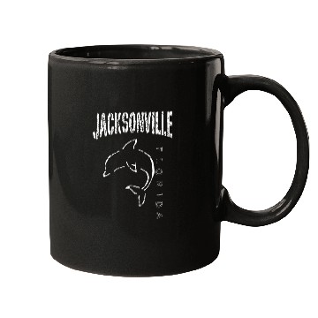 Discover Jacksonville Florida Dolphin Souvenir Beach Fun Mugs