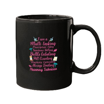 Discover Pharmacist Job i am a multi tasking pharmacy technician graduation Mugs