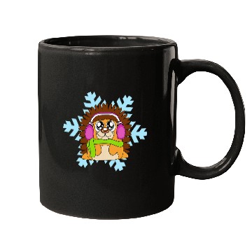 Discover Hedgehog Pet Christmas Balls Winter Snowflake Snow Mugs