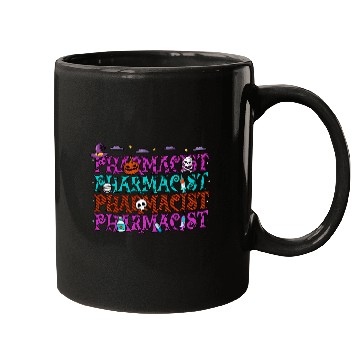 Discover Pharmacist Halloween Repeat Spooky Pharmacy Technician Mugs