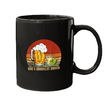 Discover Beer Fun Gods Drunkest Driver Mugs