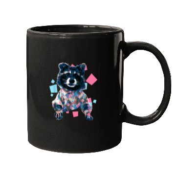 Discover Raccoon Pet In Collared Funny Meme Mugs