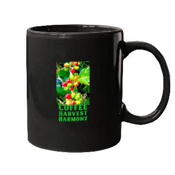 Discover Coffee Fun Cool COFFEE HARVEST HARMONY coffee cherries coffee berries Mugs