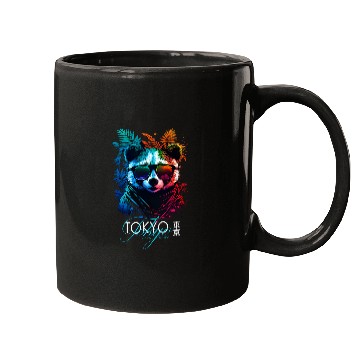 Discover Panda Pet Tokyo coordinates Panda Vaporwave Design Mugs