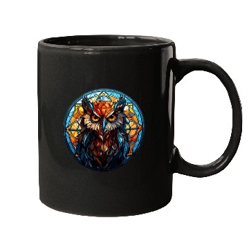 Discover Owl Pet Aesthetic Stained Glass Owl 1 Mugs