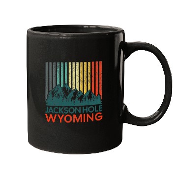 Discover Jackson Hole Wyoming Nature Hiking Outdoors Retro Mugs