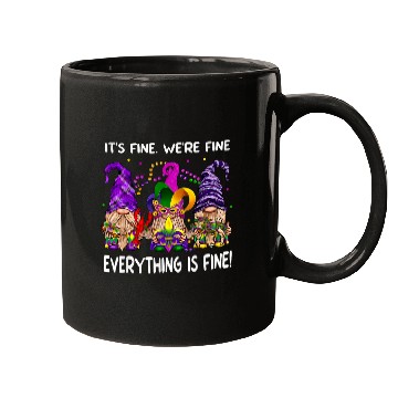 Discover Its Fine Im Fine Everything is Fine Gnomes Mardi Gras Mugs