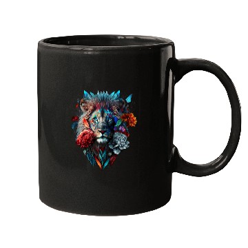 Discover Lion Pet Animal Print Art Animal Lover Lion 1 Mugs