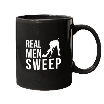 Discover Real Men Sweep Curling Curler Ice Curl Mugs