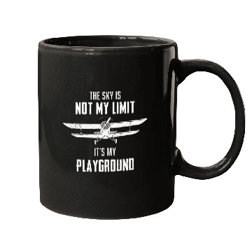 Discover Sky Plane Is My Playground Pilot Joke Aviation Interest Mugs