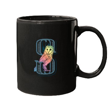 Discover Owl Pet Barn Owl Drawing with Monogram Letter S Mugs