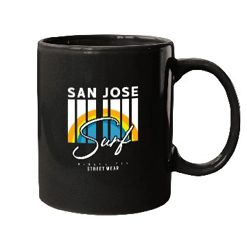 Discover San Jose Surf Vibes Ride the Silicon Waves Mugs