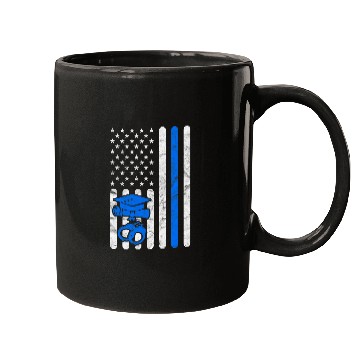 Discover Police Academy Graduation Him Her Exam American Flag Mugs