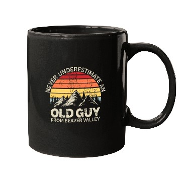 Discover Retro vintages Never underestimate an old Guy Beaver Valley Mugs