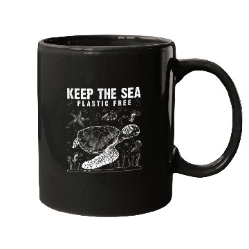 Discover Turtle Pet Keep The Sea Plastic frees Turtle Starfish Shell Awareness Mugs