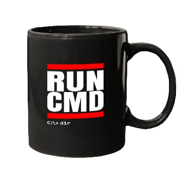 Discover RUN CMD Command Line Shell IT Admin Nerd Geek Sysadmin dir Mugs
