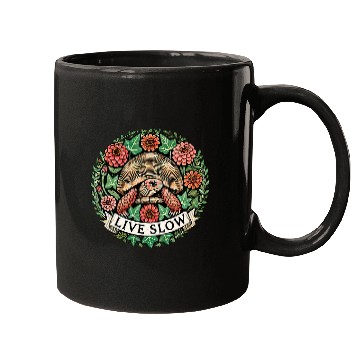 Discover Turtle Pet Live Slow Cute Box Turtle Illustration Mugs