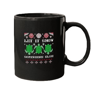 Discover Turtle Pet Let It Snow Somewhere Else Beach Ugly Merry Xmas Mugs