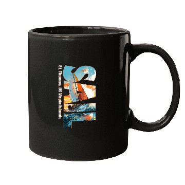 Discover St Thomas US Virgin Islands Sailing Nautical Sailor Mugs