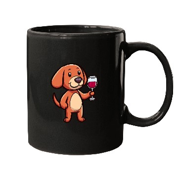 Discover Wines Fun Vizsla Wines Funny Dog Beverage Mugs