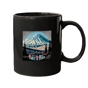 Discover Take a hike mountain trails outdoor adventure fun sun Mugs