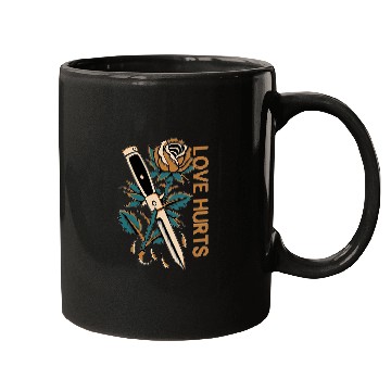 Discover Love Hurts x Rose x Switchblade Traditional Mugs