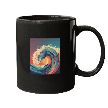 Discover Subdued Honolulu State Surf Art Mugs