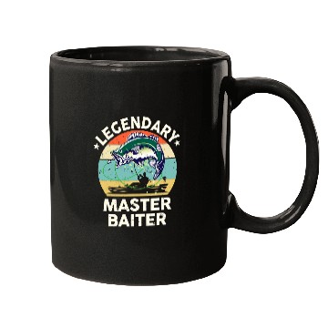 Discover Master Baiter Kayak Fishings Men Dad Grandpa Bass Fish Mugs