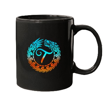 Discover Dragon Pet Tribal Dragon Initial Letter T Monogram Boho Mugs