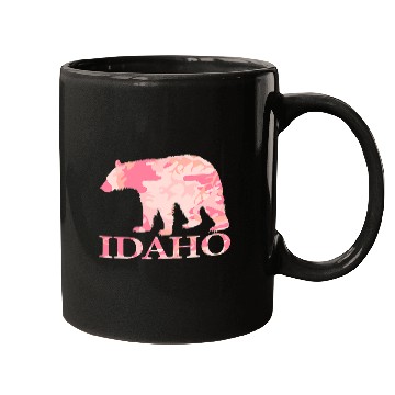 Discover Bear Pet Hunt Idaho State Pink Camo Mugs