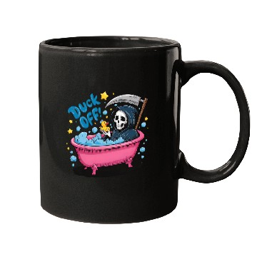 Discover Duck Pet Off Grim Reaper Spooky Snarky Skeletons Funny Mugs