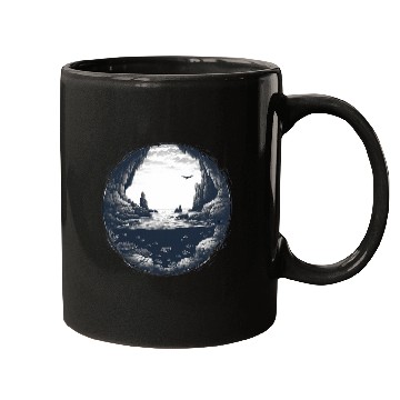 Discover Underwater Cave in the Sea with Coral Mugs