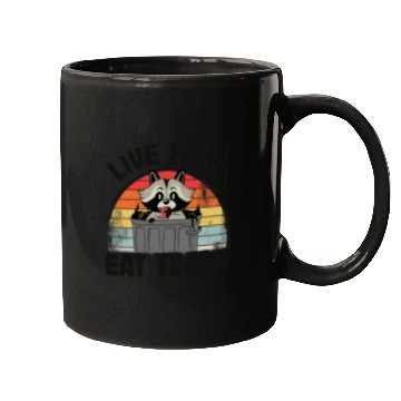 Discover Raccoon Pet Live Fast Eat Trash Raccoon Mugs